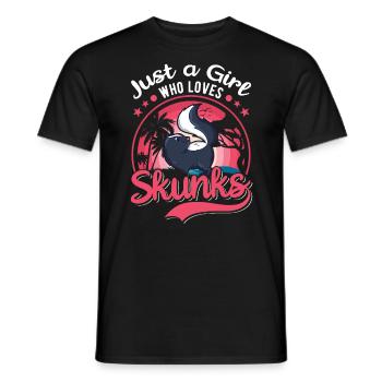 Stinktier Mädchen Skunk - Männer T-Shirt - Schwarz - Vorne - AI Model Male 178 light (178cm)