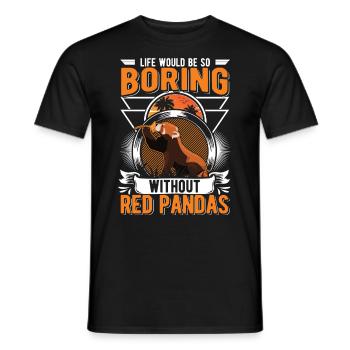 Panda Rouge Cadeau Panda Rouge - T-shirt homme - noir - Devant - AI Model Male 178 light (178cm)