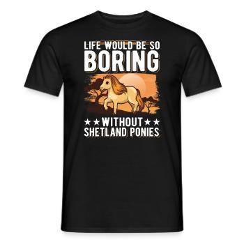 Shetland Pony Shetland Pony Shetty - T-shirt homme - noir - Devant - AI Model Male 178 light (178cm)