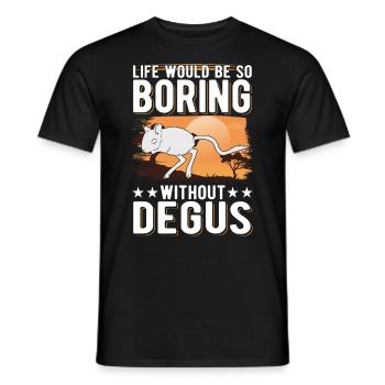 La vie serait si ennuyeuse sans Degus - T-shirt homme - noir - Devant - AI Model Male 178 light (178cm)