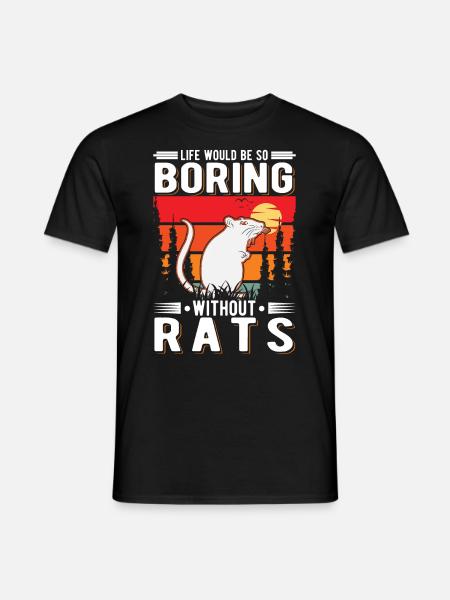 Rat Gift Maison Rat - T-shirt homme - noir