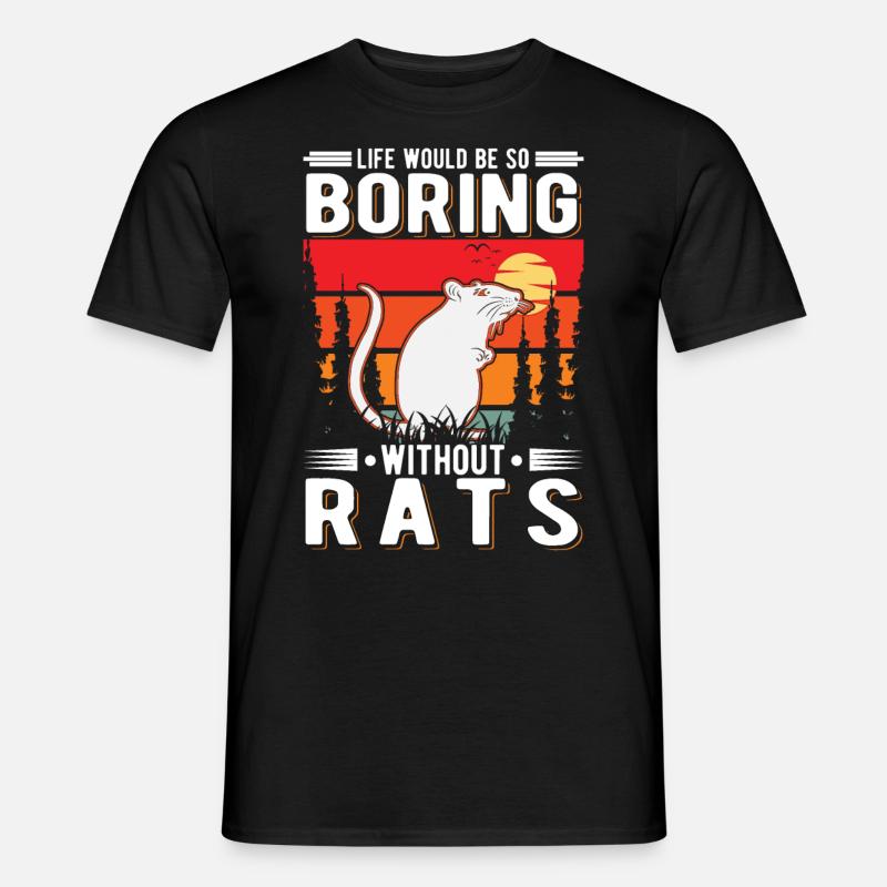 Ratte Geschenk Hausratte - Männer T-Shirt - Schwarz