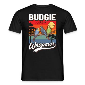 Budgerigar Whisperer Perruche Whisperer Welli - T-shirt homme - noir - Devant - AI Model Male 178 light (178cm)
