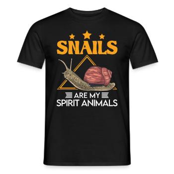 Snail Spirit Animal Vineyard Snails - Men's T-Shirt - black - Front - AI Model Male 178 light (178cm)