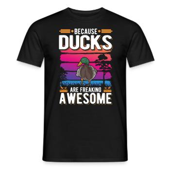 Canard Cadeau Éleveur de Canard - T-shirt homme - noir - Devant - AI Model Male 178 light (178cm)