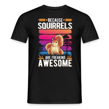 Cadeau Écureuil Écureuil Gris Écureuil - T-shirt homme - noir - Devant - AI Model Male 178 light (178cm)
