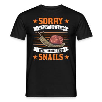 Snail Gift Vineyard Snail - Men's T-Shirt - black - Front - AI Model Male 178 light (178cm)