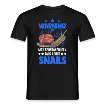 Snail Gift Vineyard Snail - Men's T-Shirt - black - Front - AI Model Male 178 light (178cm)
