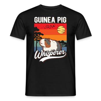 Meerschweinchen Flüsterer Cochon d’Inde Whisperer - T-shirt homme - noir - Devant - AI Model Male 178 light (178cm)