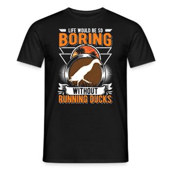 Running Gift Running Duck Bottle Duck - Men's T-Shirt - black - Front - AI Model Male 178 light (178cm)