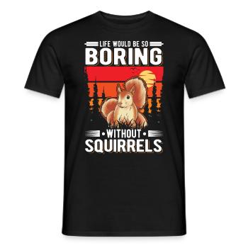 Cadeau Écureuil Écureuil Gris Écureuil - T-shirt homme - noir - Devant - AI Model Male 178 light (178cm)