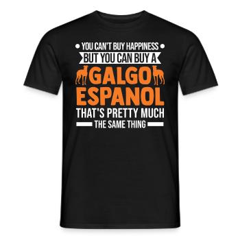 Galgo Espanol Happiness Spanish Greyhound - Men's T-Shirt - black - Front - AI Model Male 178 light (178cm)