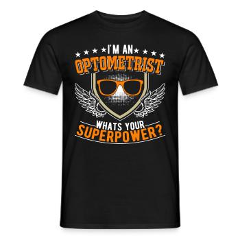 Optiker Superkraft Augenoptiker - Männer T-Shirt - Schwarz - Vorne - AI Model Male 178 light (178cm)