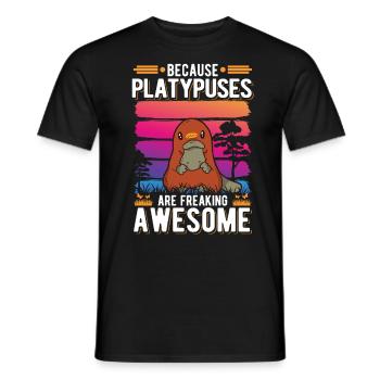 Platypus Gift Platypus - Men's T-Shirt - black - Front - AI Model Male 178 light (178cm)