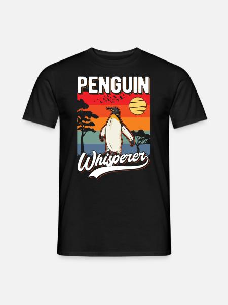 Pinguin Flüsterer Penguin Whisperer - Männer T-Shirt - Schwarz