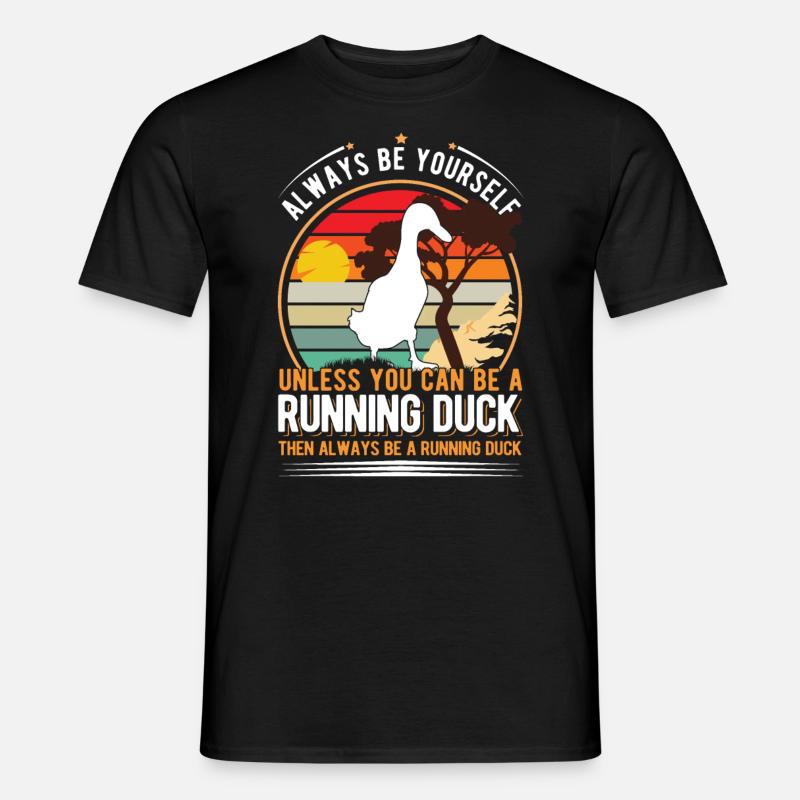 Indian Running Gift Runner Duck - Men’s T-shirt - black