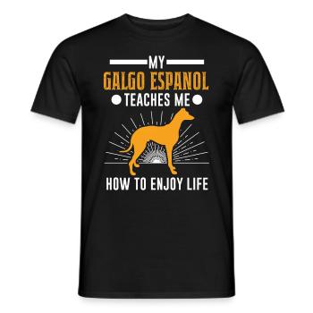 Galgo Espanol Gift Spanish Greyhound - Men's T-Shirt - black - Front - AI Model Male 178 light (178cm)