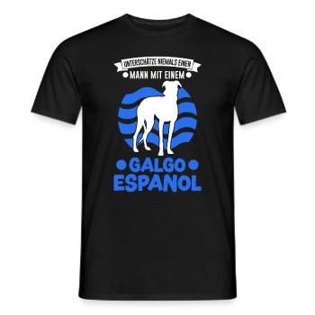 Galgo Espanol Man Spanish Greyhound - Men's T-Shirt - black - Front - AI Model Male 178 light (178cm)