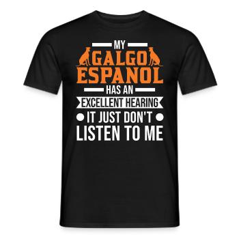 Galgo Espanol Cadeau Lévrier Espagnol - T-shirt homme - noir - Devant - AI Model Male 178 light (178cm)