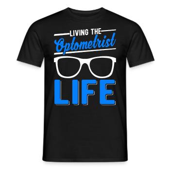 Living the Optometrist Life Optiker - Männer T-Shirt - Schwarz - Vorne - AI Model Male 178 light (178cm)