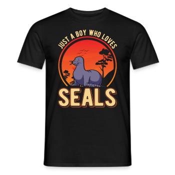 Robbe Junge - Männer T-Shirt - Schwarz - Vorne - AI Model Male 178 light (178cm)
