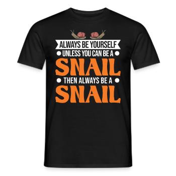 Snail Gift Vineyard Snail - Men's T-Shirt - black - Front - AI Model Male 178 light (178cm)