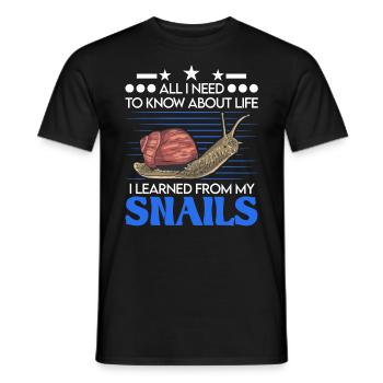 Snail Gift Vineyard Snail - Men's T-Shirt - black - Front - AI Model Male 178 light (178cm)