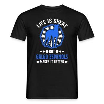 Galgo Espanol Gift Spanish Greyhound - Men's T-Shirt - black - Front - AI Model Male 178 light (178cm)