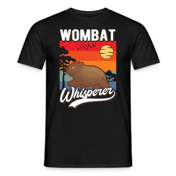Wombat Flüsterer Wombat Whisperer - Männer T-Shirt - Schwarz - Vorne - AI Model Male 178 light (178cm)