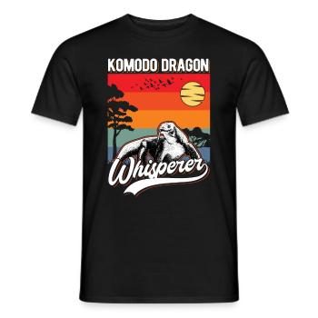 Komodowaran Flüsterer Komodo Dragon Whisperer - Männer T-Shirt - Schwarz - Vorne - AI Model Male 178 light (178cm)