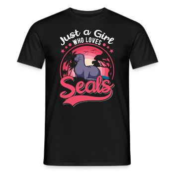 Seal Girls - T-shirt homme - noir - Devant - AI Model Male 178 light (178cm)