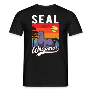 Robben Flüsterer Seal Whisperer - Männer T-Shirt - Schwarz - Vorne - AI Model Male 178 light (178cm)