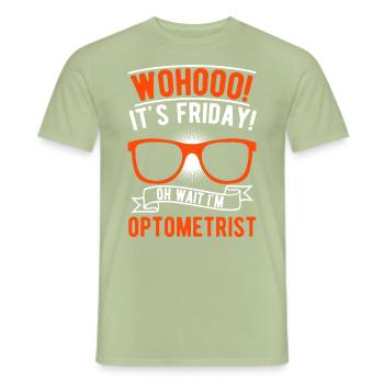 Optiker Geschenk Augenoptiker - Männer T-Shirt - Sage - Vorne - AI Model Male 178 light (178cm)