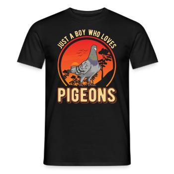 Pigeon Jeunes colombophiles - T-shirt homme - noir - Devant - AI Model Male 178 light (178cm)