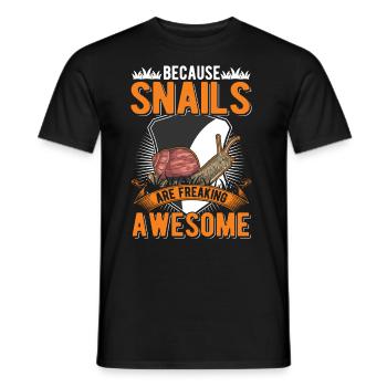 Parce que les escargots sont des escargots géniaux - T-shirt homme - noir - Devant - AI Model Male 178 light (178cm)
