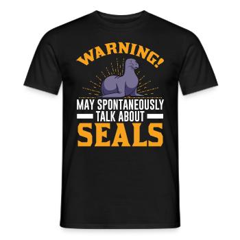 Robbe Geschenk Seal Seelöwe - Männer T-Shirt - Schwarz - Vorne - AI Model Male 178 light (178cm)