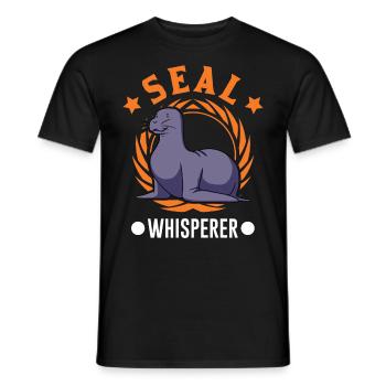 Seal Whisperer Seal Whisperer Lion de mer - T-shirt homme - noir - Devant - AI Model Male 178 light (178cm)