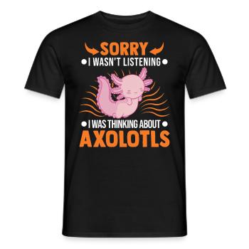 Axolotl Geschenk Schwanzlurch Axolotl - Männer T-Shirt - Schwarz - Vorne - AI Model Male 178 light (178cm)