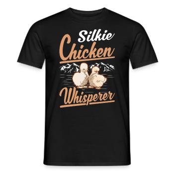 Silkie Chicken Whisperer Silk Chicken Whisperer - Men's T-Shirt - black - Front - AI Model Male 178 light (178cm)