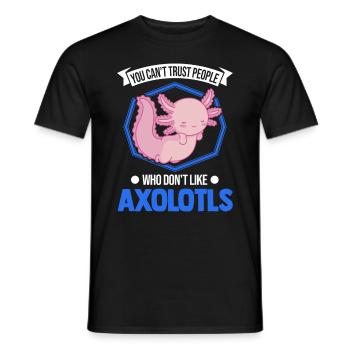 Axolotl Geschenk Schwanzlurch Axolotl - Männer T-Shirt - Schwarz - Vorne - AI Model Male 178 light (178cm)