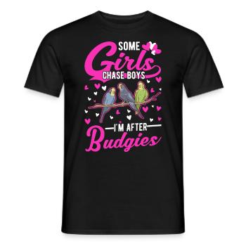 Wellensittich Mädchen Welli Sittich - Männer T-Shirt - Schwarz - Vorne - AI Model Male 178 light (178cm)