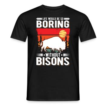 Buffalo Gift Bison Water Buffalo Buffalo - Men's T-Shirt - black - Front - AI Model Male 178 light (178cm)
