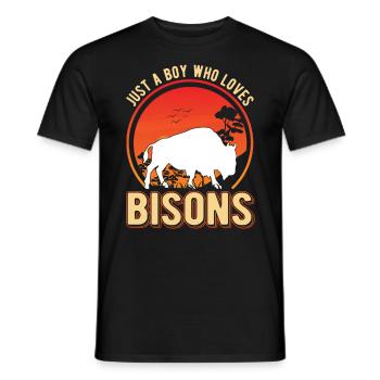 Buffalo Gift Bison Water Buffalo Buffalo - Men's T-Shirt - black - Front - AI Model Male 178 light (178cm)