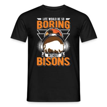 Buffalo Gift Bison Water Buffalo Buffalo - Men's T-Shirt - black - Front - AI Model Male 178 light (178cm)