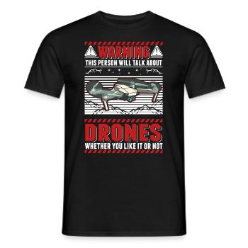 Drohne Drohnenpilot Quadrocopter - Männer T-Shirt - Schwarz - Vorne - AI Model Male 178 light (178cm)