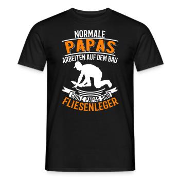Fliesenleger und Papa Fliesenleger Vatertag - Männer T-Shirt - Schwarz - Vorne - AI Model Male 178 light (178cm)
