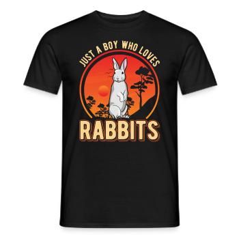 Rabbit Young Rabbit Rabbit - Men's T-Shirt - black - Front - AI Model Male 178 light (178cm)