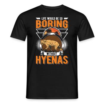 Hyène Cadeau Terre Loup Hyène - T-shirt homme - noir - Devant - AI Model Male 178 light (178cm)