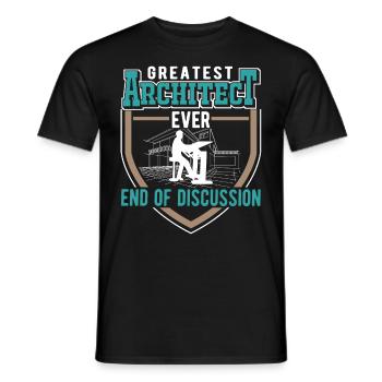 Greatest Architect Ever Architekt - Men's T-Shirt - black - Front - AI Model Male 178 light (178cm)