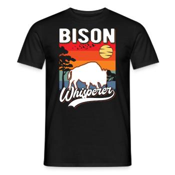 Buffalo Whisperer Buffalo Whisperer Water Buffalo - Men's T-Shirt - black - Front - AI Model Male 178 light (178cm)